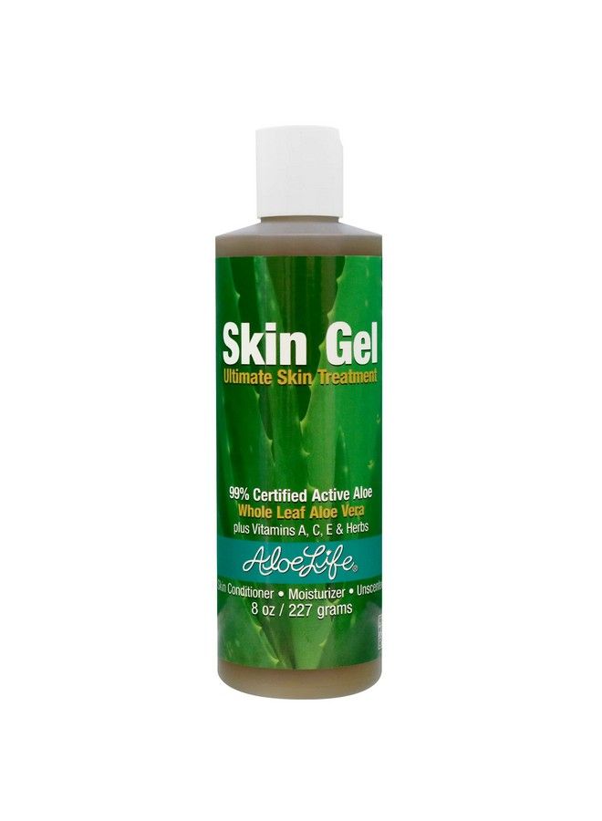 Aloe Life Skin Gel & Herbs Ultimate Skin Treatment 99% Certified Organic Whole Leaf Aloe Vera Vitamins C A & E Headtotoe Skin Care Support For The Whole Family Fragrancefree (8 Oz)  - Image 2
