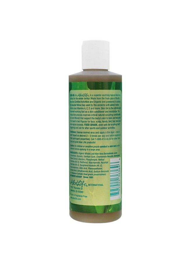 Aloe Life Skin Gel & Herbs Ultimate Skin Treatment 99% Certified Organic Whole Leaf Aloe Vera Vitamins C A & E Headtotoe Skin Care Support For The Whole Family Fragrancefree (8 Oz)  - Image 3
