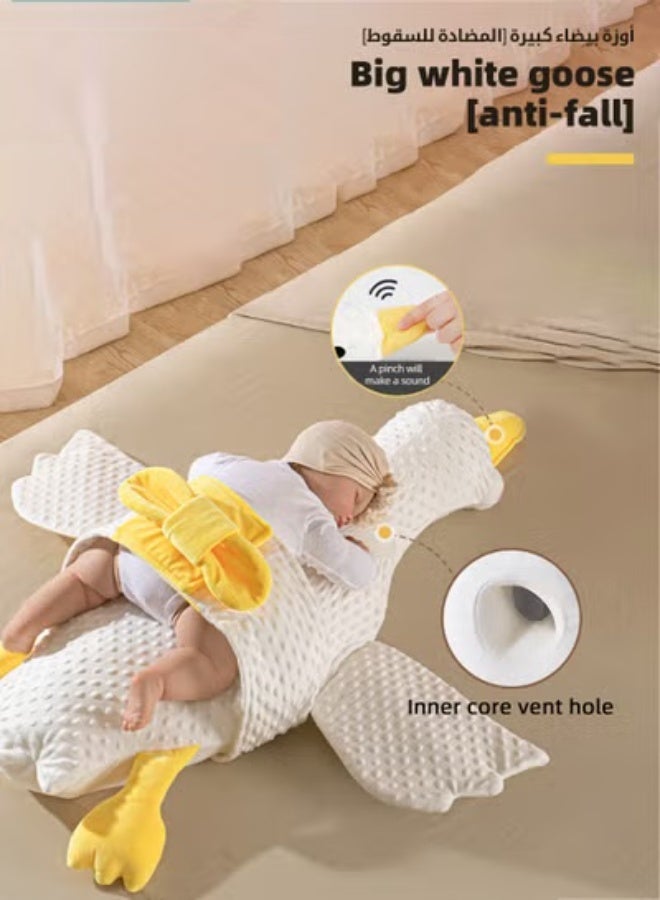 DOOKOO Baby Nursery Pillows, Soft Infant Exhaust Pillow, Newborn Soothing Doll for Toddlers Infants, Breathable Babies Sleeping Pillows, with Safe Material for Relief of Flatulence, in Big White Goose Shape - Image 2
