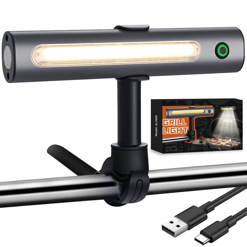 OHIFAST Barbecue Grill Light Designed for Blackstone Weber Grill Blackstone Griddle Accessories Rechargeable LED Light for Outdoor Grilling Accessories Smoker BBQ Grilling Gift for Men Dad Him - Image 2