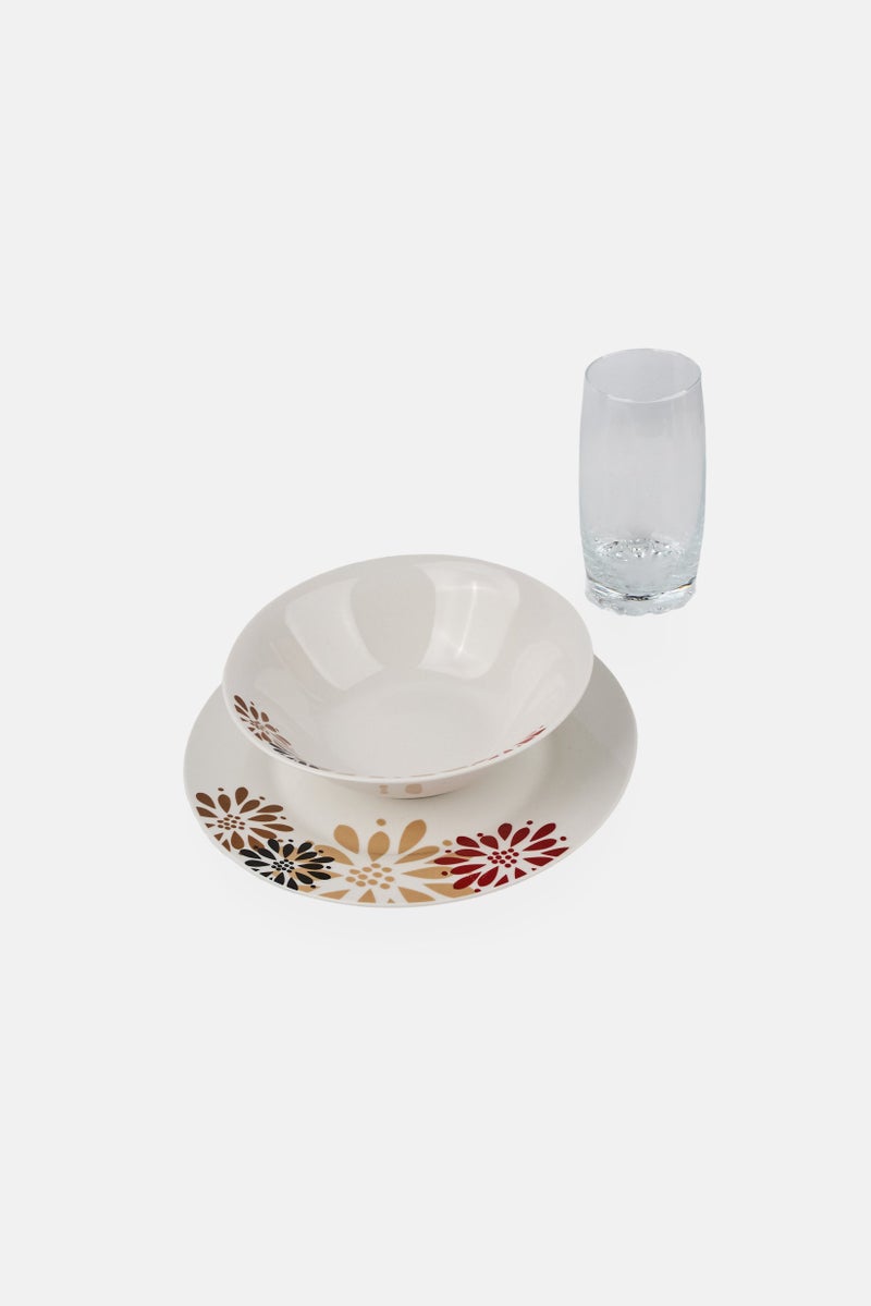 Gibson Everyday 12 Pieces Fine Ceramic Dinnerware Set, White - Image 3