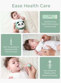 Momcozy Elite Baby Kit, Premium Baby Shower & First Equipment Kit, for Care & Health & Cleaning, Electric Nail File & Nasal Aspirator, Heat Belt, Thermometer, Bath Brush, Teething Ring, Bag  - Image 5