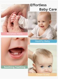 Momcozy Elite Baby Kit, Premium Baby Shower & First Equipment Kit, for Care & Health & Cleaning, Electric Nail File & Nasal Aspirator, Heat Belt, Thermometer, Bath Brush, Teething Ring, Bag  - Image 3