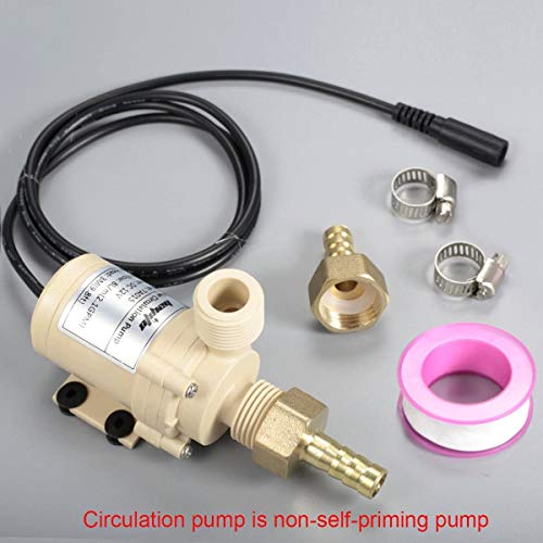 bayite BYT-7A015 DC 12V Solar Hot Water Heater Circulation Pump with DC Power Supply Adapter Low Noise 3M Head 8LPM 2.1GPM - Image 2