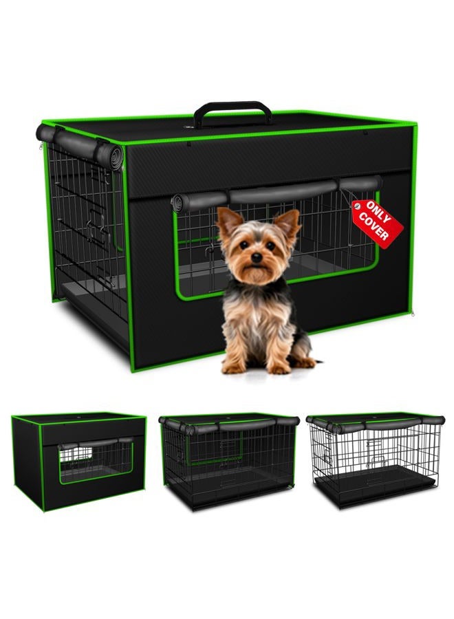 Bethshaya Dog Crate Cover (Black Basic, 24''L×18''W×20''H) - Image 1