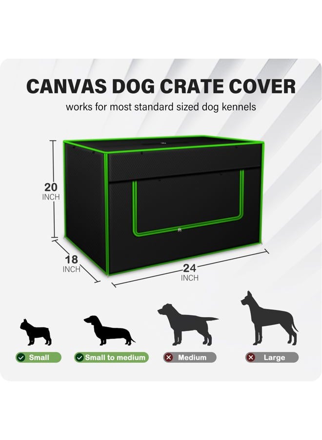Bethshaya Dog Crate Cover (Black Basic, 24''L×18''W×20''H) - Image 2