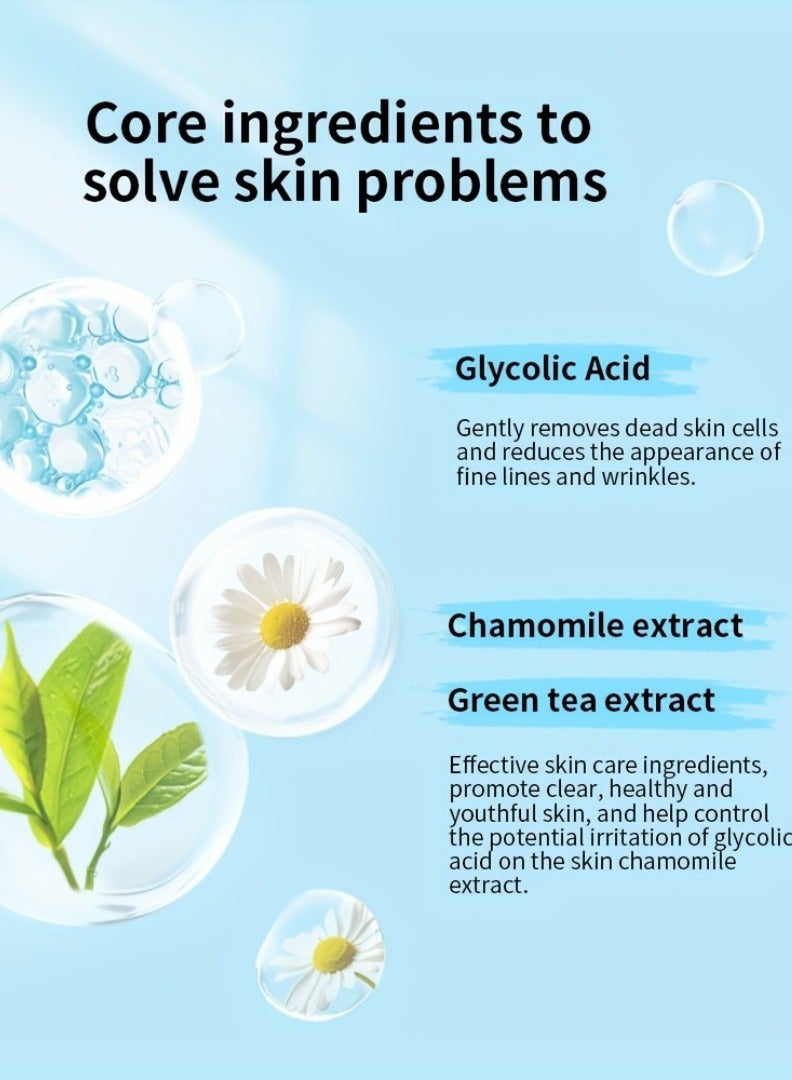 lakerain Glycolic Acid 30% Gel Peel Lactic Acid Aloe Vera Facial Serum Face Peel for Acne Scars Collagen Boost Wrinkles Fine Lines Glycolic Acid Toner Skin Moisturizing Oil 30ml  - Image 2