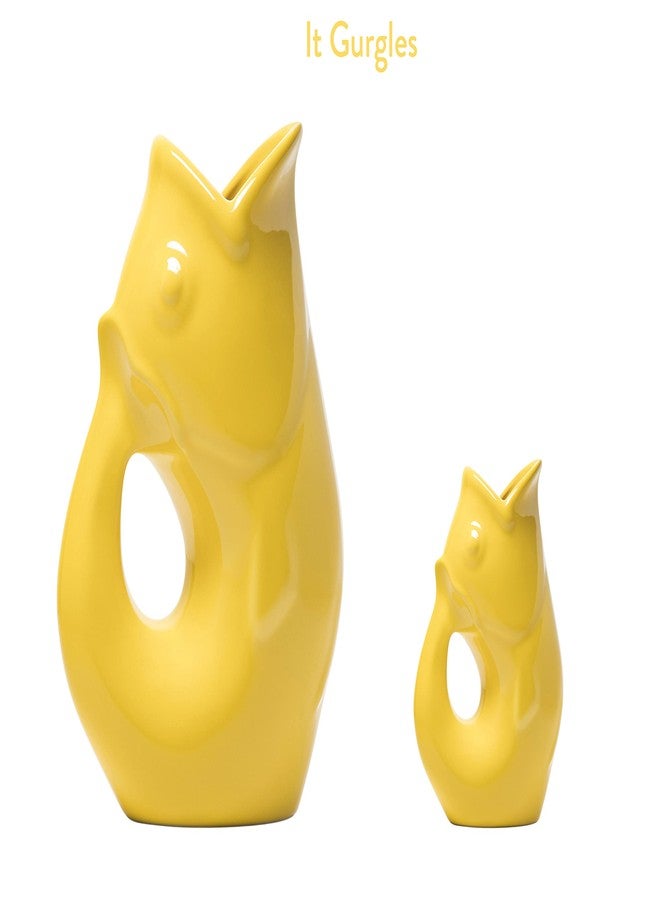 Gurgle Pot Sunflower Gurgle Pot - Set of 2, French Inspired Design, Large Pitcher 42 oz with matching Creamer, the perfect Indoor or outdoor tableware , White, Fluid Ounces and 3 - Image 2