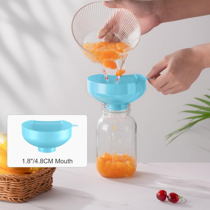 Pisol Wide Mouth Funnels for Kitchen Use, Versatile Food Grade Funnels for Filling Bottles, Plastic Cooking Funnel Set with Strainer, Large Long Neck Funnel for Canning, Mason Jar, Shampoo, Liquids - Image 2