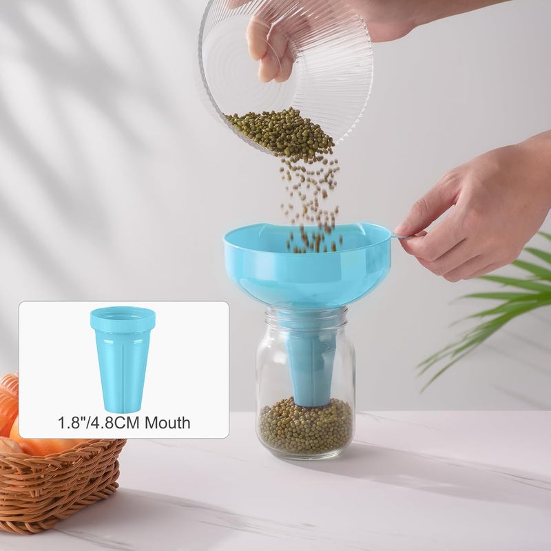 Pisol Wide Mouth Funnels for Kitchen Use, Versatile Food Grade Funnels for Filling Bottles, Plastic Cooking Funnel Set with Strainer, Large Long Neck Funnel for Canning, Mason Jar, Shampoo, Liquids - Image 3