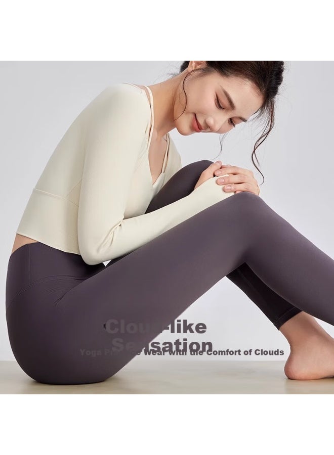 Never Me Women's Yoga Pants Sports Running Fitness Shark Skin Leggings Autumn Winter High Waist Tight Pilates Training Wear - Image 2