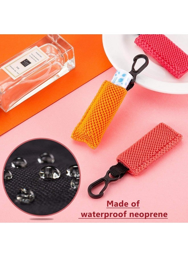 BOAO Boao 10 Pieces Clip on Sleeve Lipstick Pouch, Lipstick Holder Keychain with Plastic Ring for Women Travel Accessories, Assorted Colors - Image 4