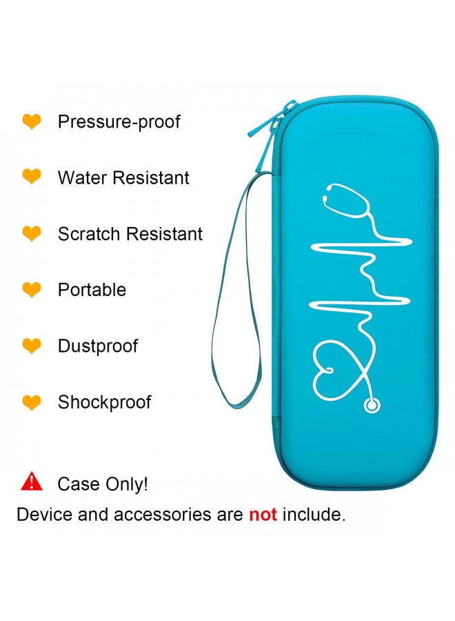 BOVKE Travel Carrying Case Compatible with 3M Littmann Classic III, Lightweight II S.E, MDF Acoustica Deluxe Stethoscopes, Extra Room for Medical Scissors EMT Trauma Shears LED Penlight, Turquoise - Image 3