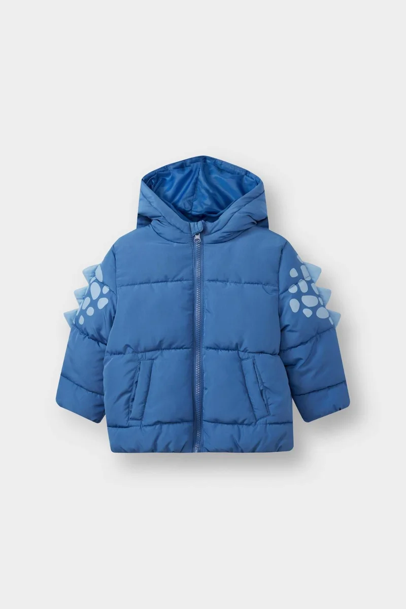 ديفاكتو Baby Boy Zipper Hooded Puffer Jacket