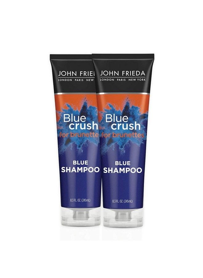 John Frieda - Blue Crush Blue Shampoo For Brunettes Crush Brassy Hair Tones For Brunettes 8.3 Oz (2 Pack) - Image 1