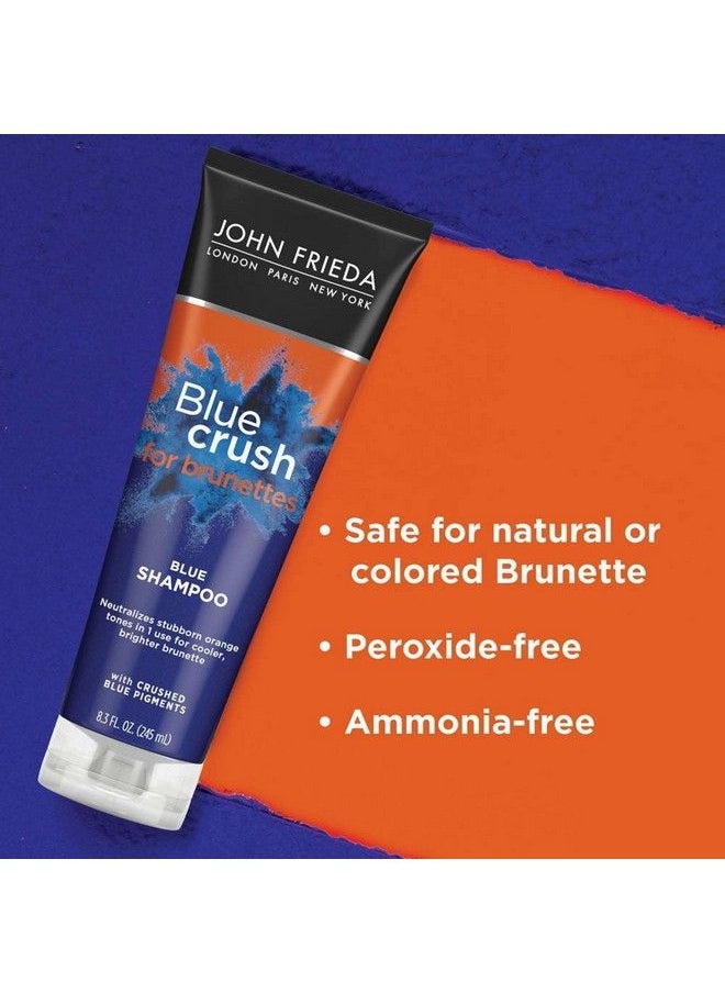 John Frieda - Blue Crush Blue Shampoo For Brunettes Crush Brassy Hair Tones For Brunettes 8.3 Oz (2 Pack) - Image 1