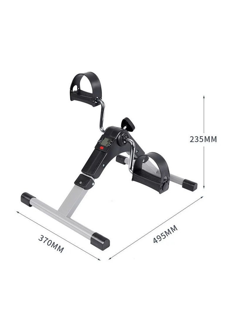 Folding Pedal Exerciser, Mini Exercise Bike Under Desk Bike Foot Pedal Exerciser, Foot Hand Cycle Portable Peddler Machine Bicycle Exerciser Arm Leg Exerciser While Sitting - Image 3