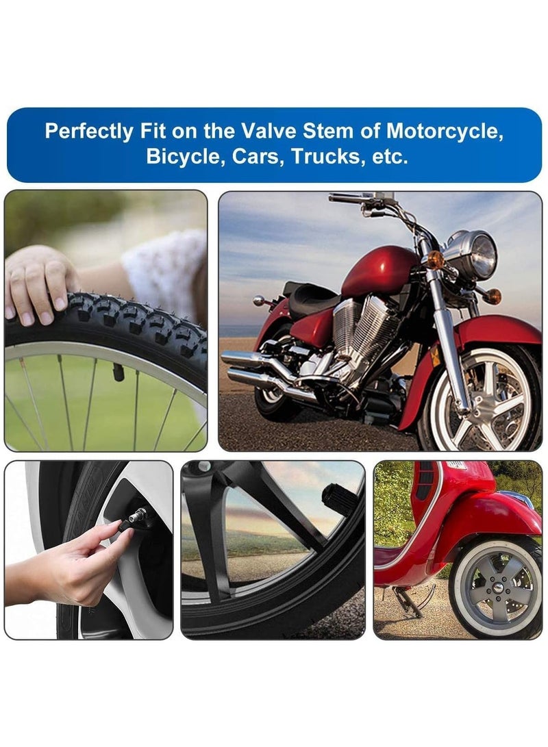 Tyre Valve Caps, 20 Pcs Car Tyre Valve Caps with Seals,Plastic Dust Caps for Car Tyres for SUV Bicycle Motorbike, Black