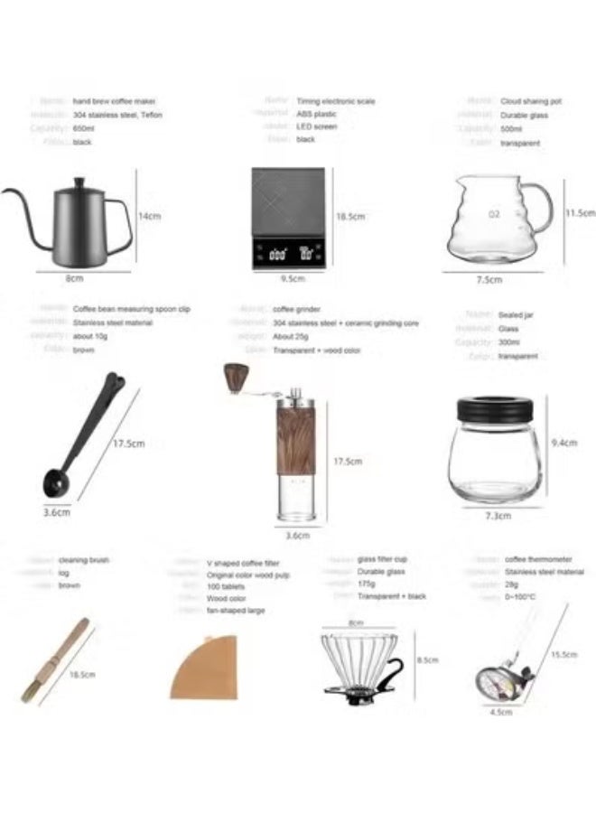 ELTRAZONE All-in-One Pour Over Coffee Maker Set with Kettle, Scale, Server, Grinder, Filter Paper, and Ceramic Cup – Perfect for Travel, Camping, and Home Use – Compact, Portable, Easy-to-Use Coffee Brewing Kit for Fresh Barista-Quality Coffee Anywhere - Image 4