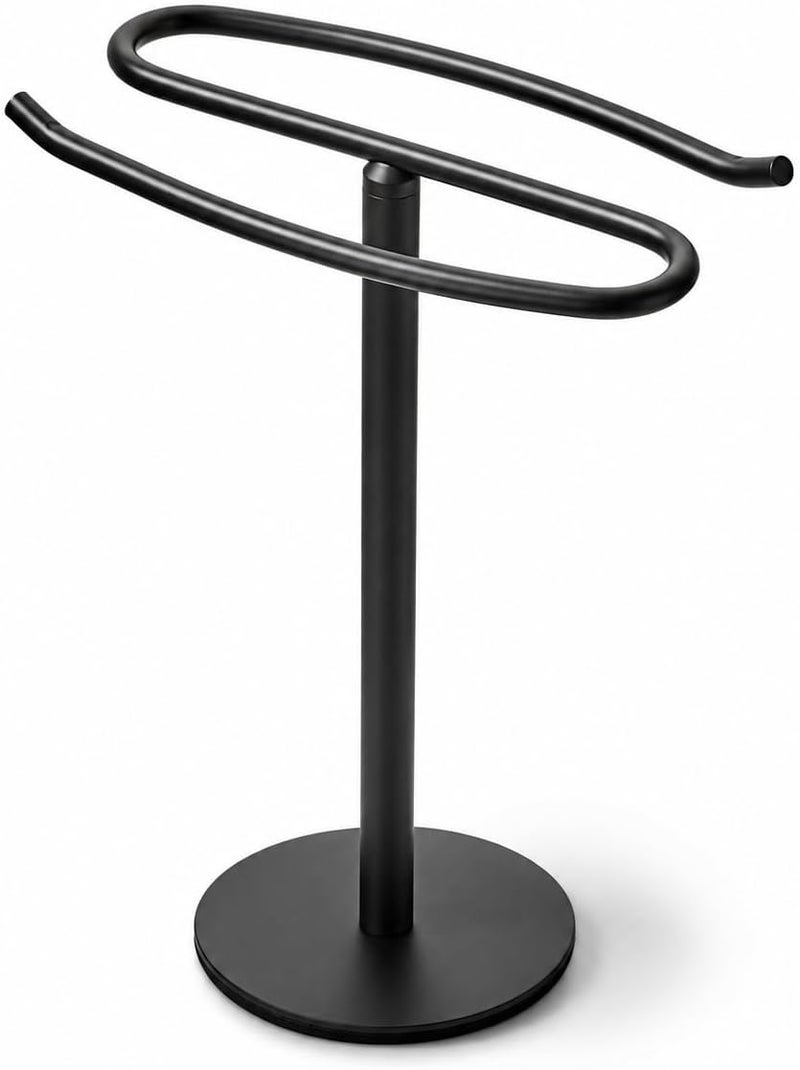 Matte Black Hand Towel Holder Stand, Free-Standing Towel Rack, SUS304 Stainless Steel Towel Bar Rack Stand, Tower Bar for Bathroom Kitchen Vanity Countertop… - Image 1