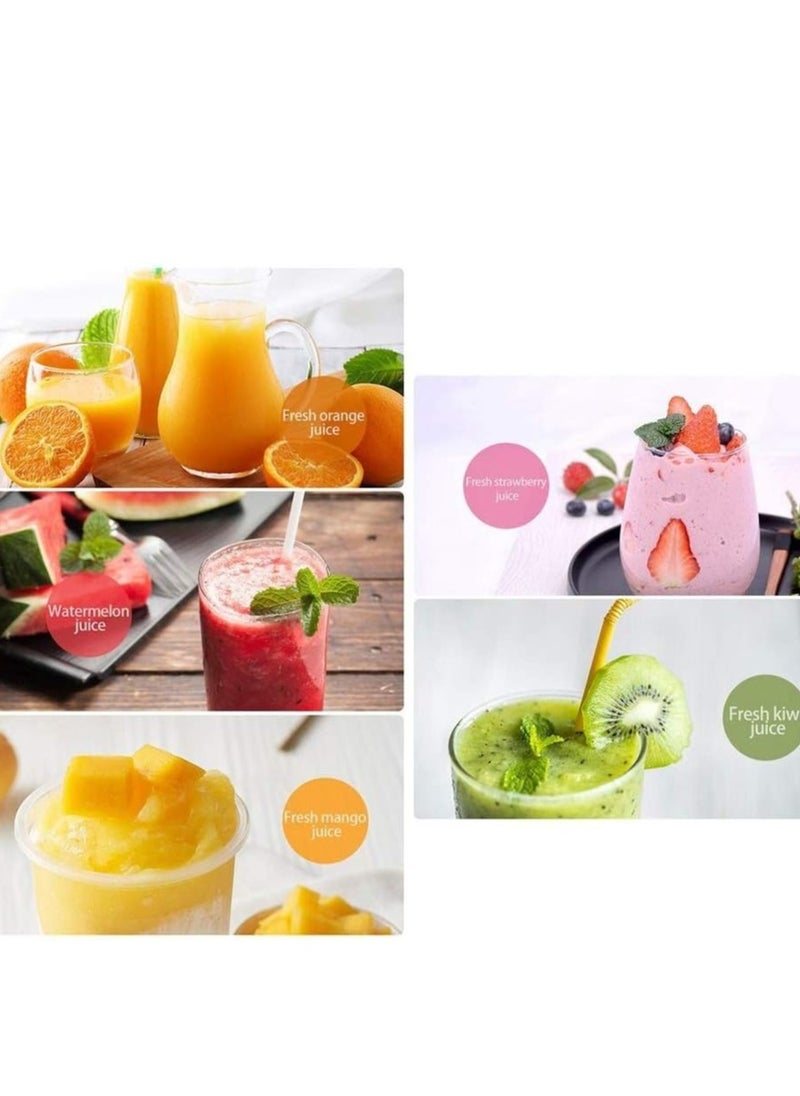 Raxoom - Black 300ML Portable Juice Blender Mini USB Rechargeable Juicer Juicing cup Multi-function Fruit Mixer Mixing Machine Smoothies - Image 1