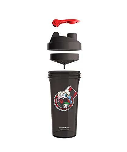 Smartshake Lite Justice League Protein Shaker Bottle 800ml – DC Comics Harley Quinn Water Bottle, Leakproof BPA Free Gym Shaker Bottle for Protein Shakes And Protein Powder, Harley Quinn for Men - Image 4