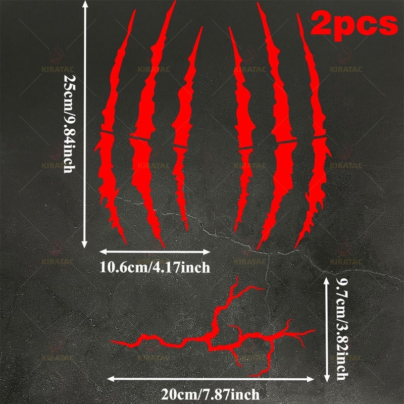 Black GZSD Monster Claw Lightning Motorcycle Stickers Waterproof Decals Universal Fairing Helmet Fuel Tank - Image 2