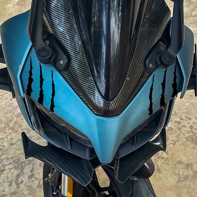 Black GZSD Monster Claw Lightning Motorcycle Stickers Waterproof Decals Universal Fairing Helmet Fuel Tank - Image 5