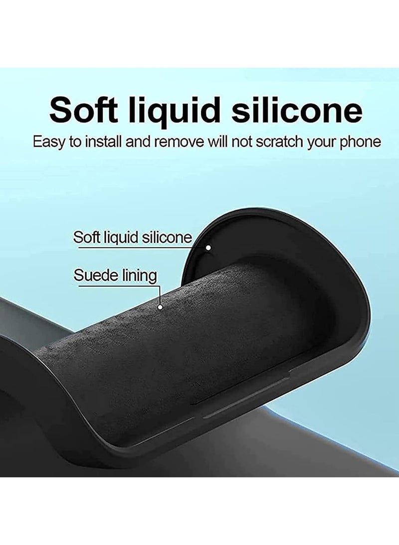 Case for Samsung Galaxy A56 5G Liquid Gel Rubber Bumper Case with Soft Microfiber Lining Cushion Slim Shockproof Protective with Camera Protection Cover for Samsung Galaxy A56 2025 Black - Image 3