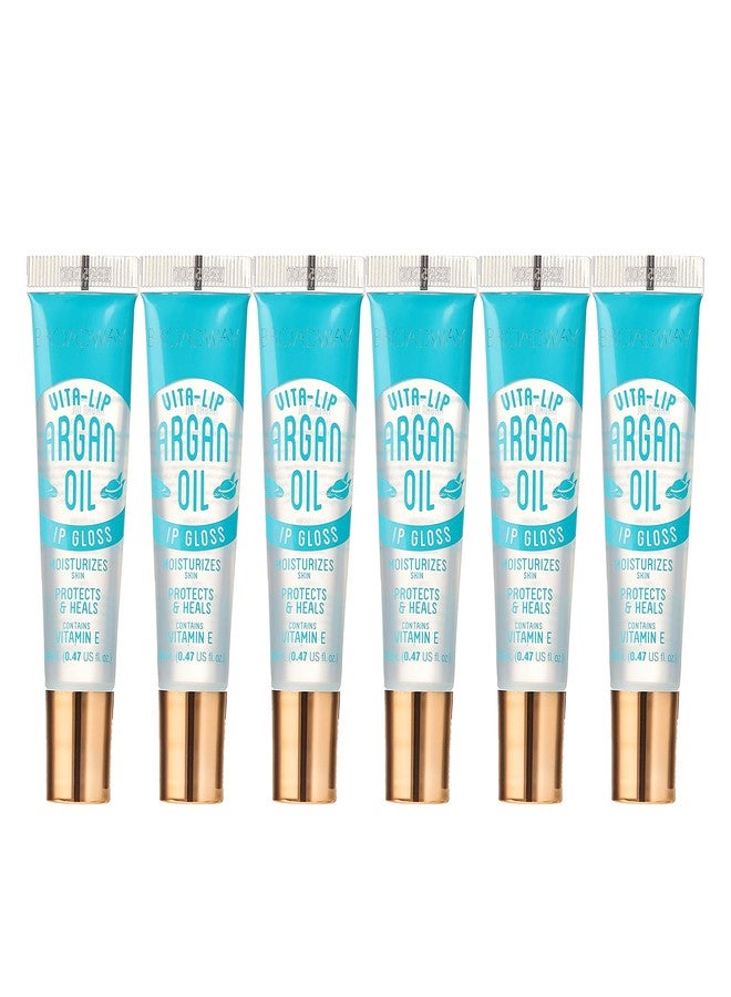 Ruby Kisses Broadway Vita-Lip Clear Lip Gloss (Argan Oil 6 Pack), Ultra-Hydrating & Soothing Formula with Multi-Vitamin Oils, High-Shine Non-Sticky Finish, Protecting Glossy Lip Balm With Vitamin E - Image 1