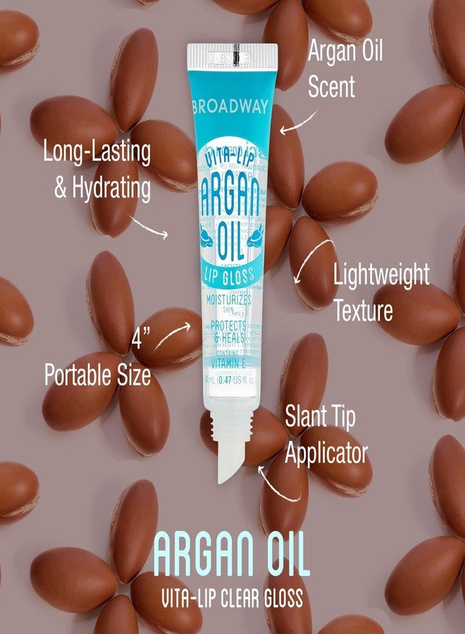 Ruby Kisses Broadway Vita-Lip Clear Lip Gloss (Argan Oil 6 Pack), Ultra-Hydrating & Soothing Formula with Multi-Vitamin Oils, High-Shine Non-Sticky Finish, Protecting Glossy Lip Balm With Vitamin E - Image 2