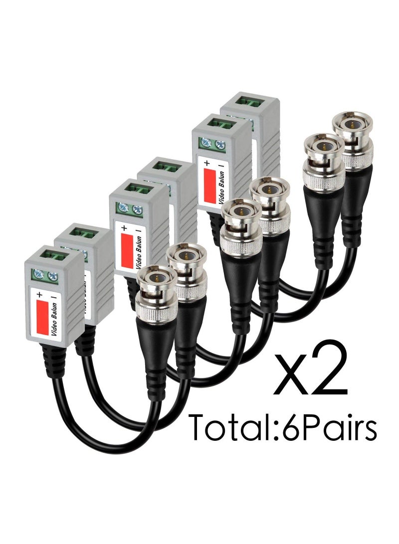 6 PAIRS (12 Pcs) Mini CCTV BNC Video Balun Transceiver Cable BNC Video Baluns transceiver Passive - Image 5