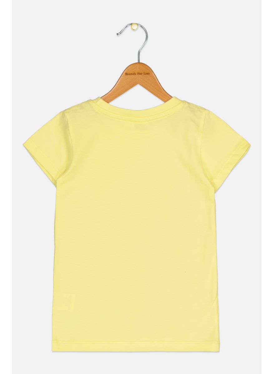 nickelodeon Toddlers Girl Short Sleeves Garfield T-Shirt, Light Yellow Combo  - Image 2