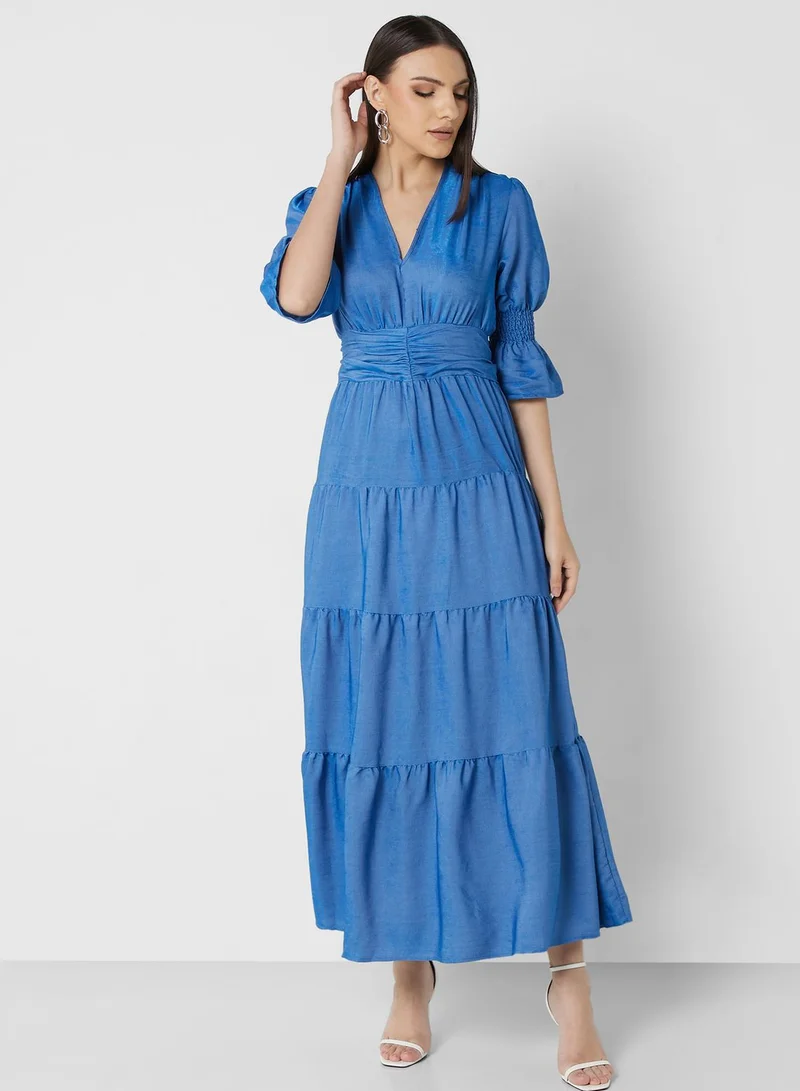 ELLA Tiered Cotton Maxi Dress
