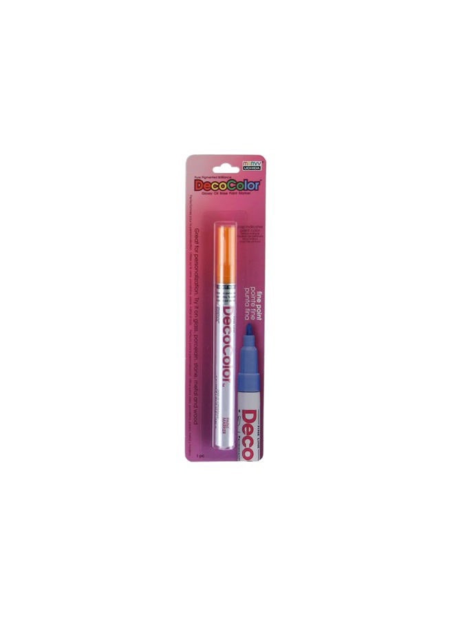 Uchida 200-C-7 Marvy Deco Color Fine Point Paint Marker, Orange - Image 1