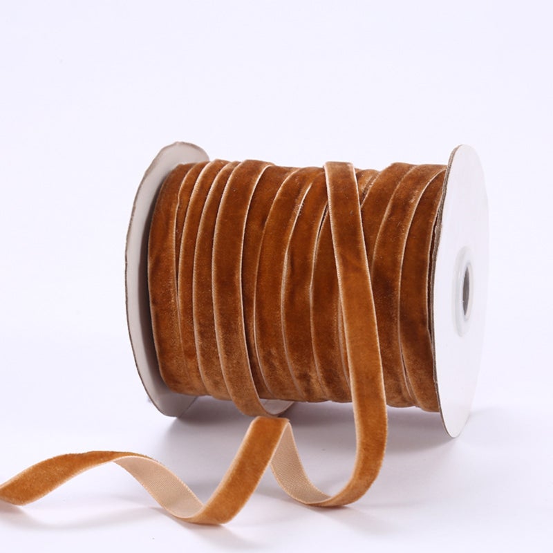 Velvet straps are suitable for weddings, Christmas, festivals, handicrafts, bouquets, and home decor  coffee - Image 1