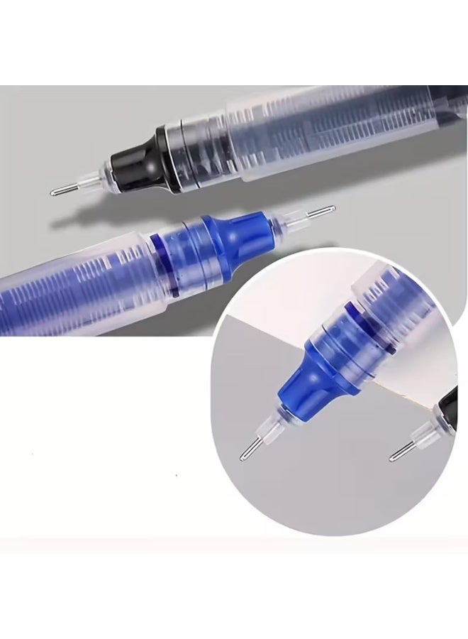 GORVIQUE Professional Gel Pen Set – 6 Pens with Ultra-Fine 0.5mm Tip | 2 Black, 2 Blue & 2 Red Ink | Transparent Barrel Level Window | Quick-Dry, Smudge-Resistant Ink for Office & School - Image 3