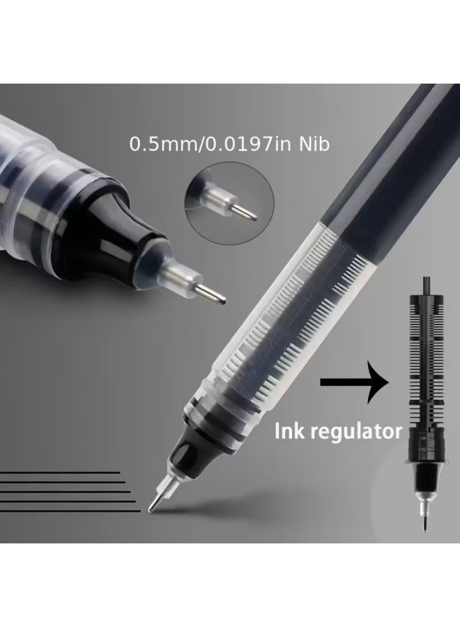 GORVIQUE Professional Gel Pen Set – 6 Pens with Ultra-Fine 0.5mm Tip | 2 Black, 2 Blue & 2 Red Ink | Transparent Barrel Level Window | Quick-Dry, Smudge-Resistant Ink for Office & School - Image 5