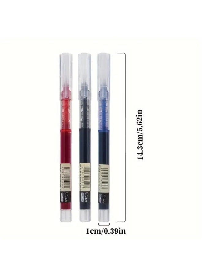 GORVIQUE Professional Gel Pen Set – 6 Pens with Ultra-Fine 0.5mm Tip | 2 Black, 2 Blue & 2 Red Ink | Transparent Barrel Level Window | Quick-Dry, Smudge-Resistant Ink for Office & School - Image 2