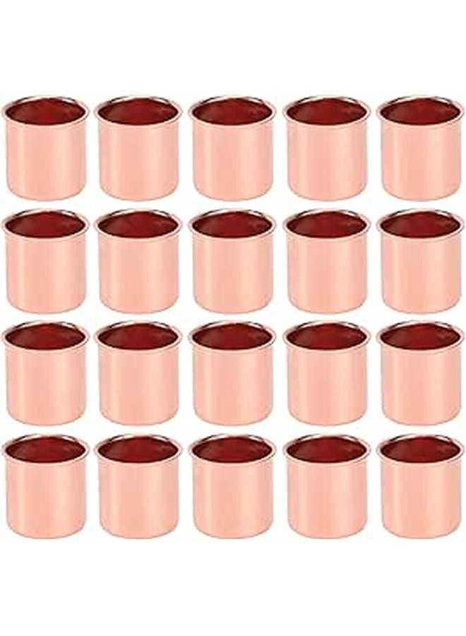 20Pcs Thin Metal Tealight Candle Holders Set 23x23x5mm for Table Decor - Image 1
