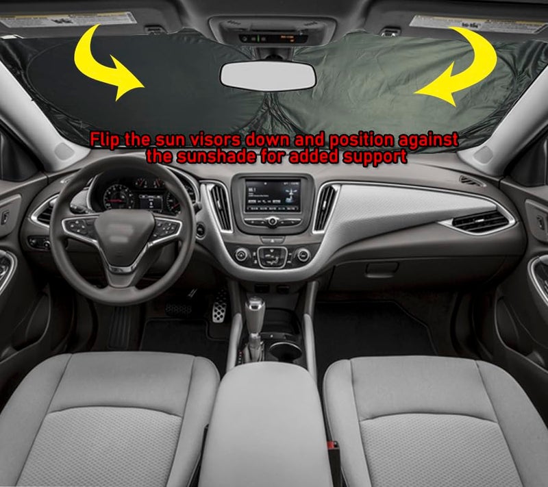 Güvenç Gven Car Windshield Sun Shade, Artistic Design Car Shade Foldable Windshield Sun Visor Heat-Reflective Sunshade for Summer (Abstract, S) - Image 5