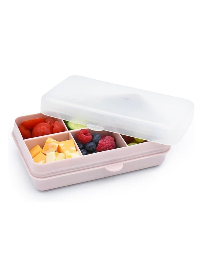 melii Mini 6 Compartment Snack Box, BPA Free, Leakproof Design for Fresh Snacks, Portable Kids Bento Lunchbox, Dishwasher Safe, Travel Friendly, 4 Oz Pink - Image 1