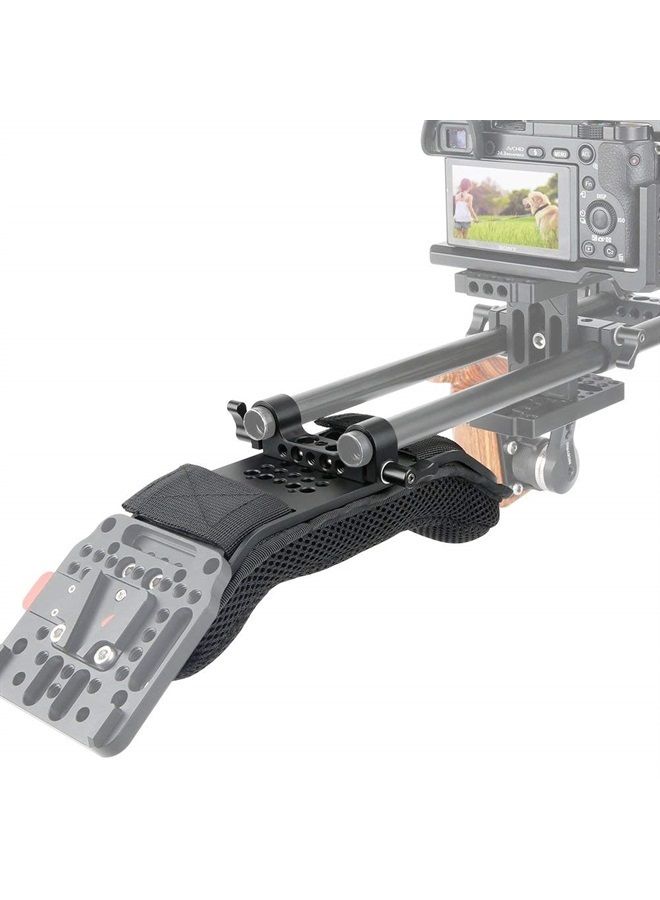 NICEYRIG حامل كتف ثابت/وسادة كتف لكاميرا الفيديو DV/DC نظام دعم DSLR Rig (15mm Railblock) - Image 2