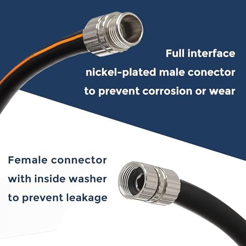 Giraffe Tools Garden Hose 5/8", Custom Length, Heavy Duty, No Kink, Flexible, Rubber Garden Hose, Leakproof Water Hose, 600 Burst PSI, 5ft Male to Female Hose - Image 3