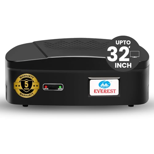Everest ENT 30-N New Model ABS Body Voltage Stabilizer Used Upto 32 Inches LED TV + Home Theater + Set Top Box Table Top & Wall Mountable (Working Range : 90 V to 290 V) (Black Color) - Image 1