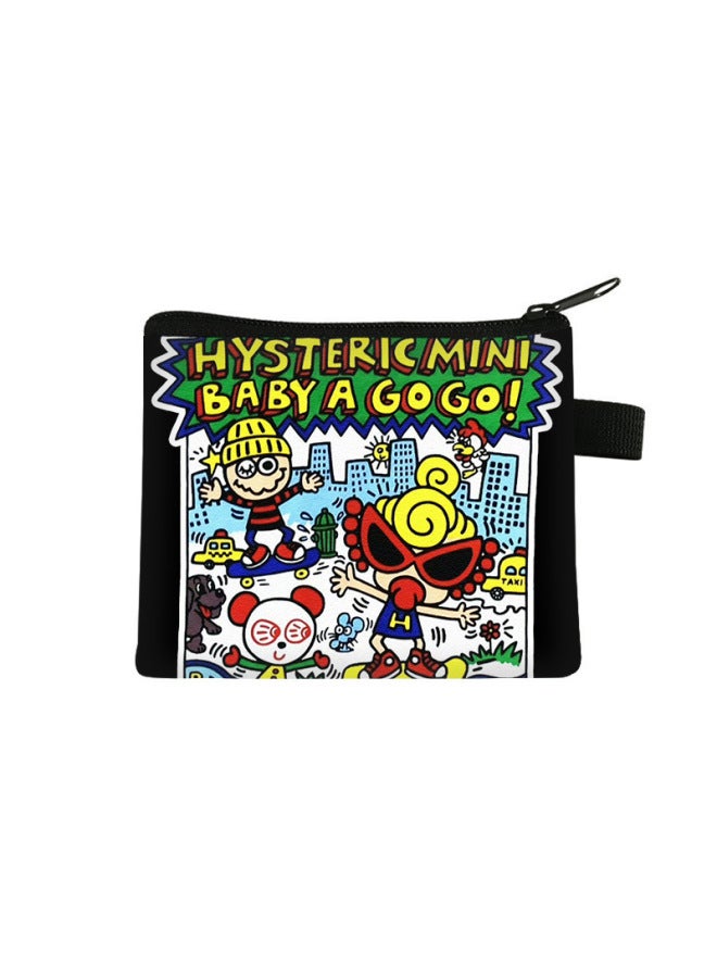 Black Super Cute Pacifier-shaped Children's Coin Purse, Mini Storage Wallet, Student Short Style, Compact Portable Key Card Holder