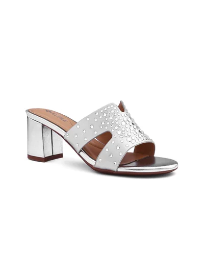 Cuple Womens rhinestones heeled sandals