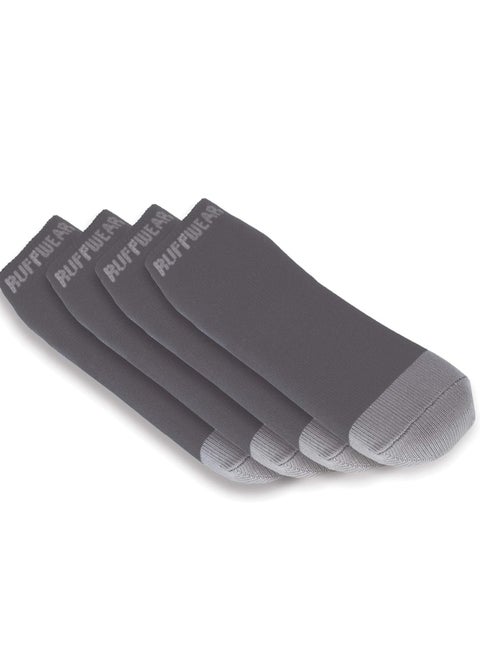 RUFFWEAR Dog Socks (Set of 4), Boot Liners for Dog Boots and Shoes, Large to Very Large Breeds, Size: 76/83 mm (3/3.25 in), Twilight Grey, Bark'n Boot Liners