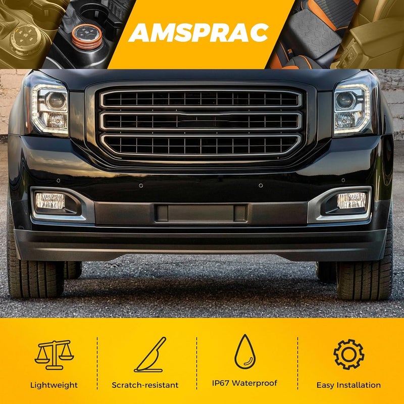 AMSPRAC Chrome Fog Light Covers for GMC Yukon/Yukon XL (2015-2020) - Front Bumper Bezel Trim (A Pair) - Image 5