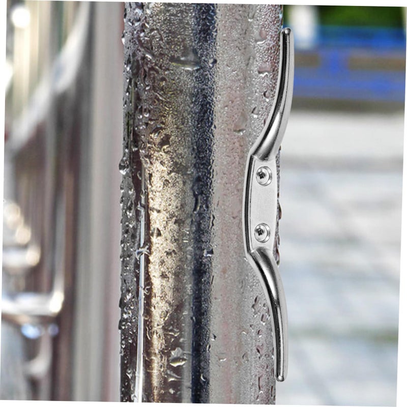 Stainless Steel Flagpole Cleat Hook For Easy Mounting And Secure Rope Positioning Garden Outdoor Flags - Image 3